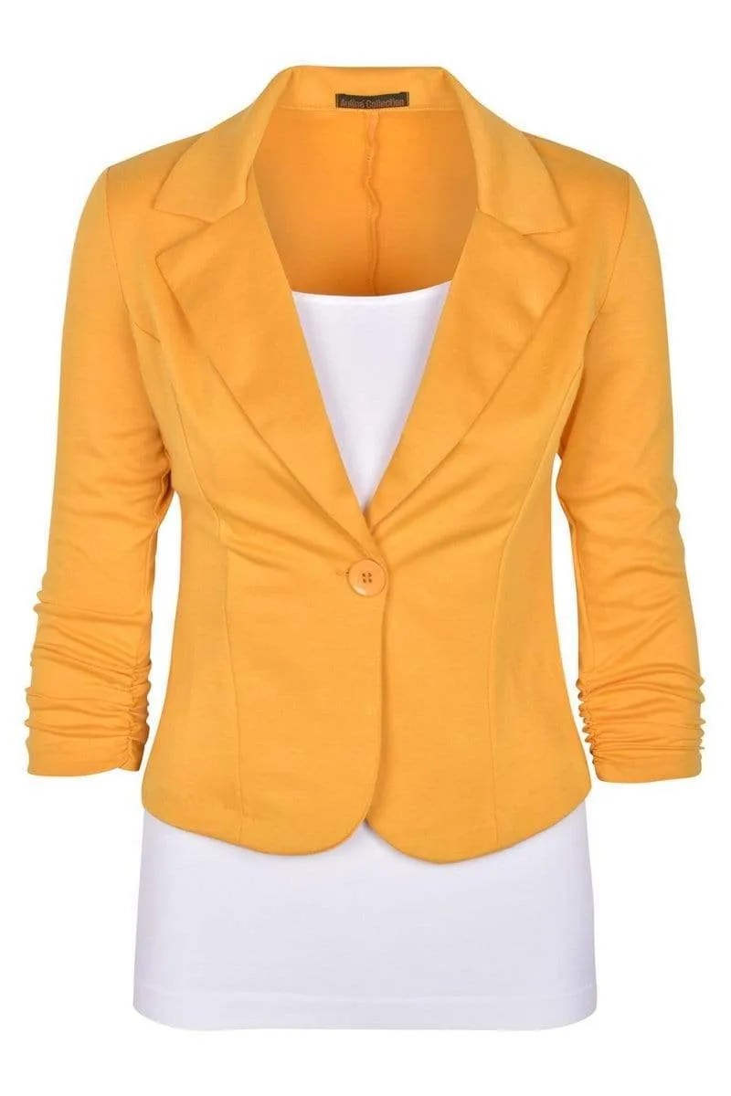 Auliné Collection Women's Casual Work Solid Color Knit Blazer