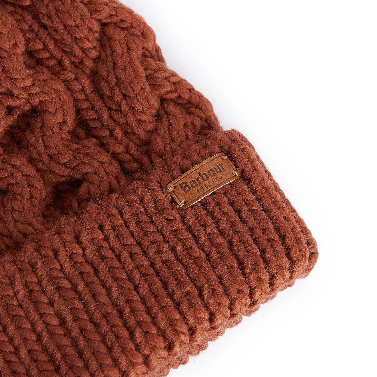 Barbour Penshaw Beanie Hat Warm Ginger