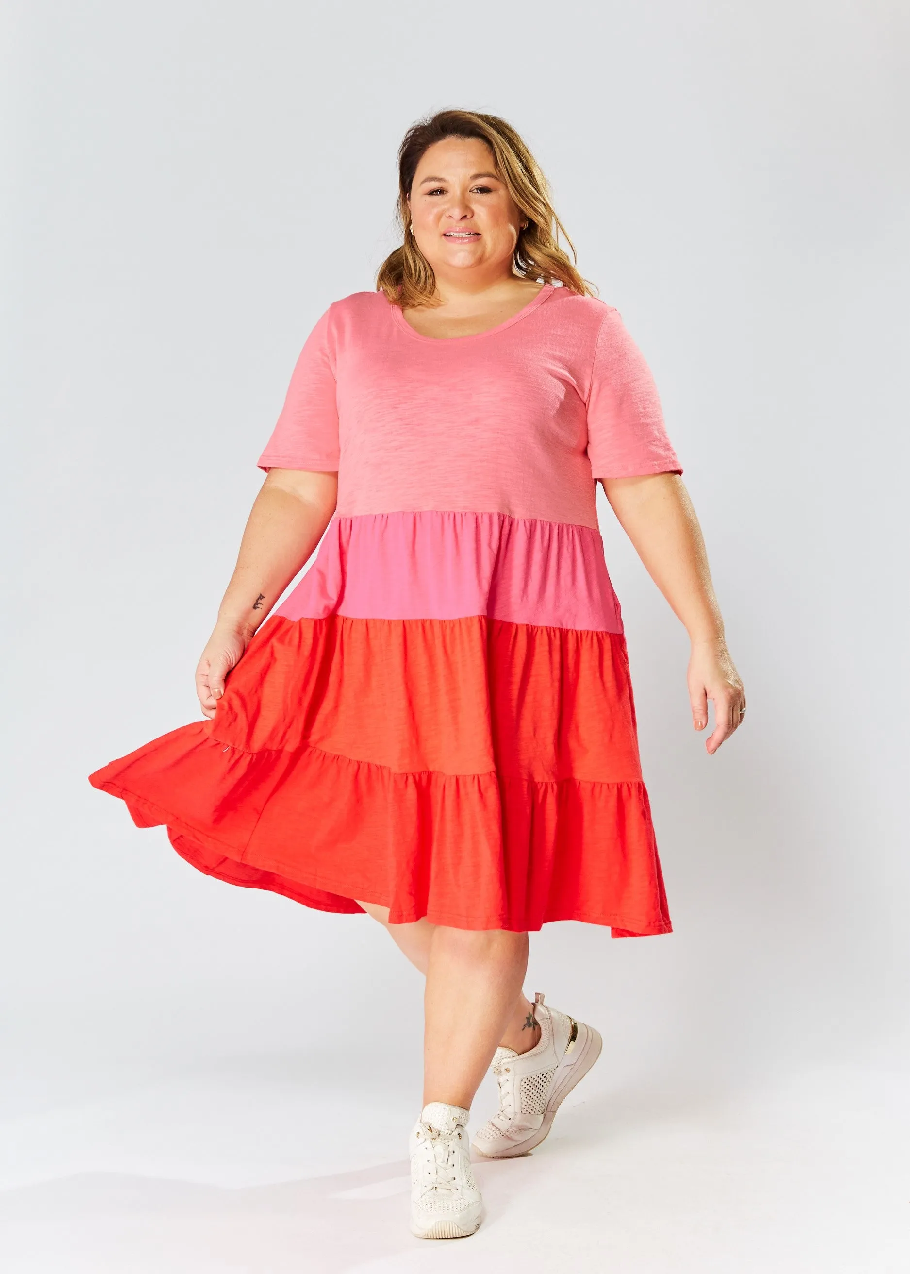 Bella Dress - Pink Combo