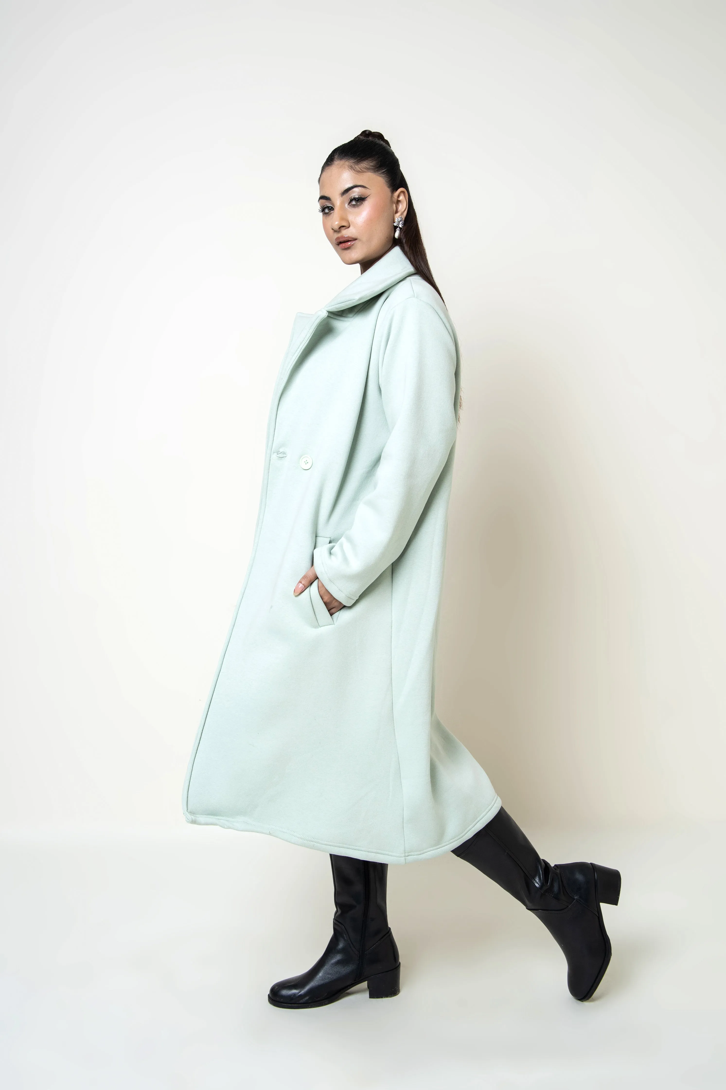 Bergen Neo Long Coat Sage Green