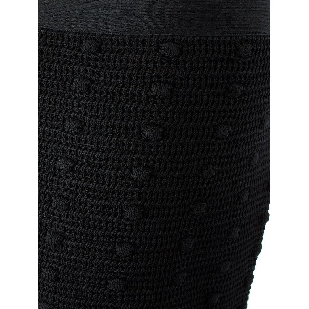 Bottega Veneta Elegant Black Cotton Skirt