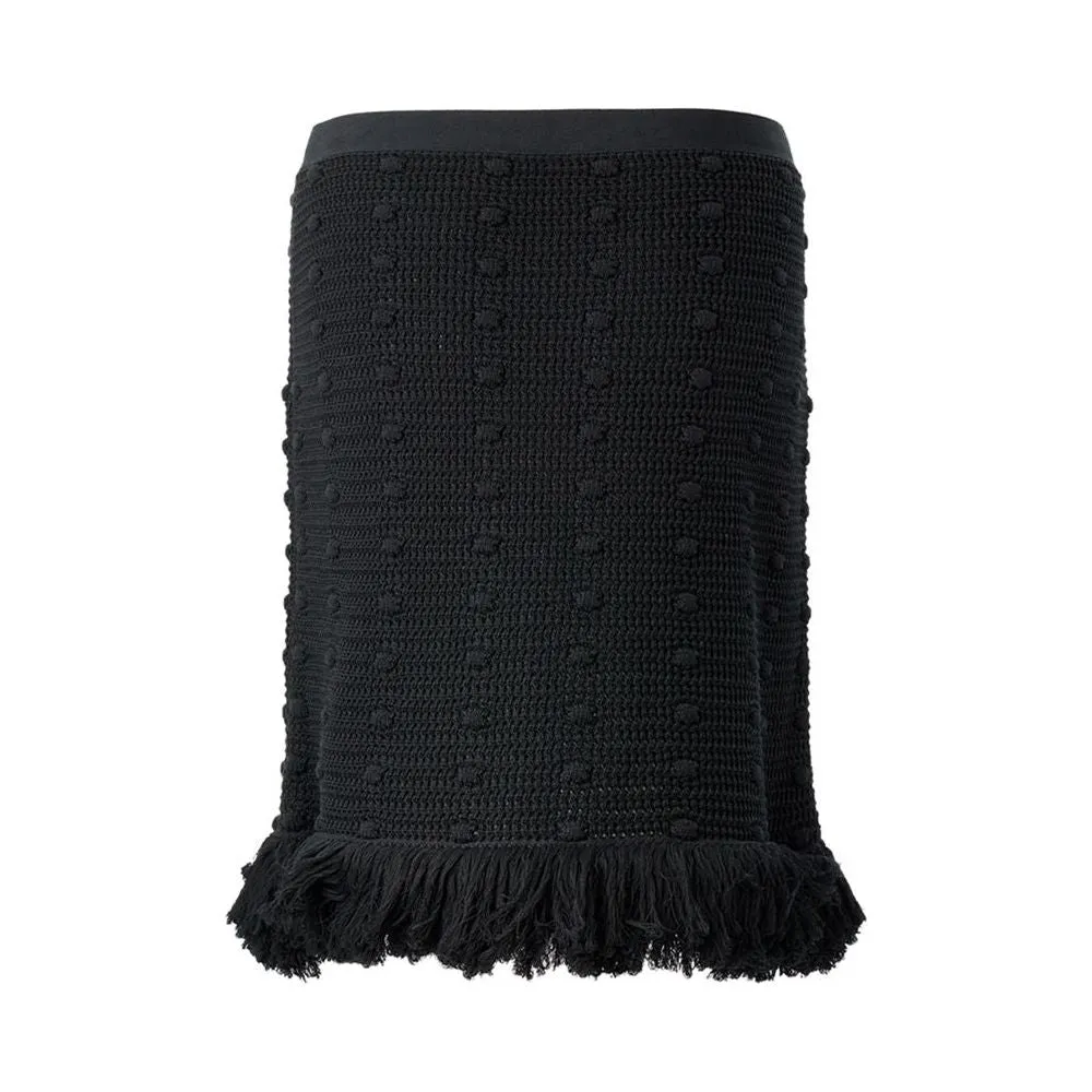 Bottega Veneta Elegant Black Cotton Skirt