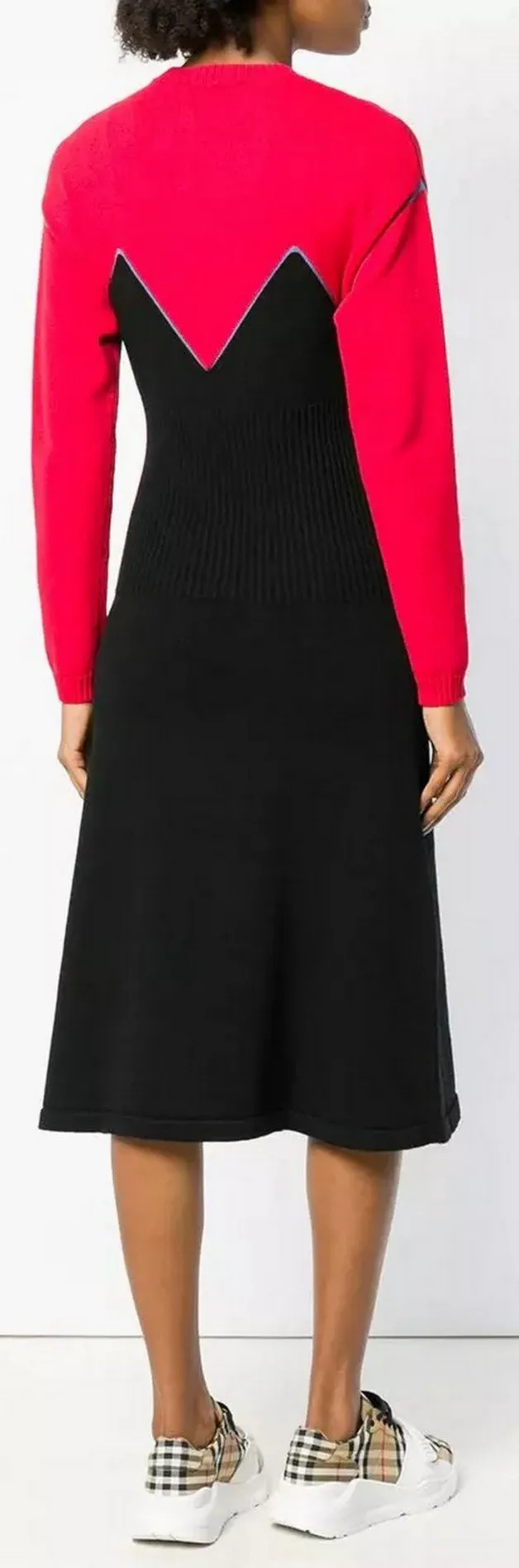 Colour-Block Knitted Dress