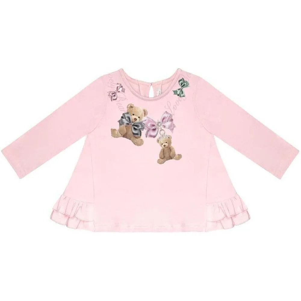 Girls Pink Teddy Bear Tunic