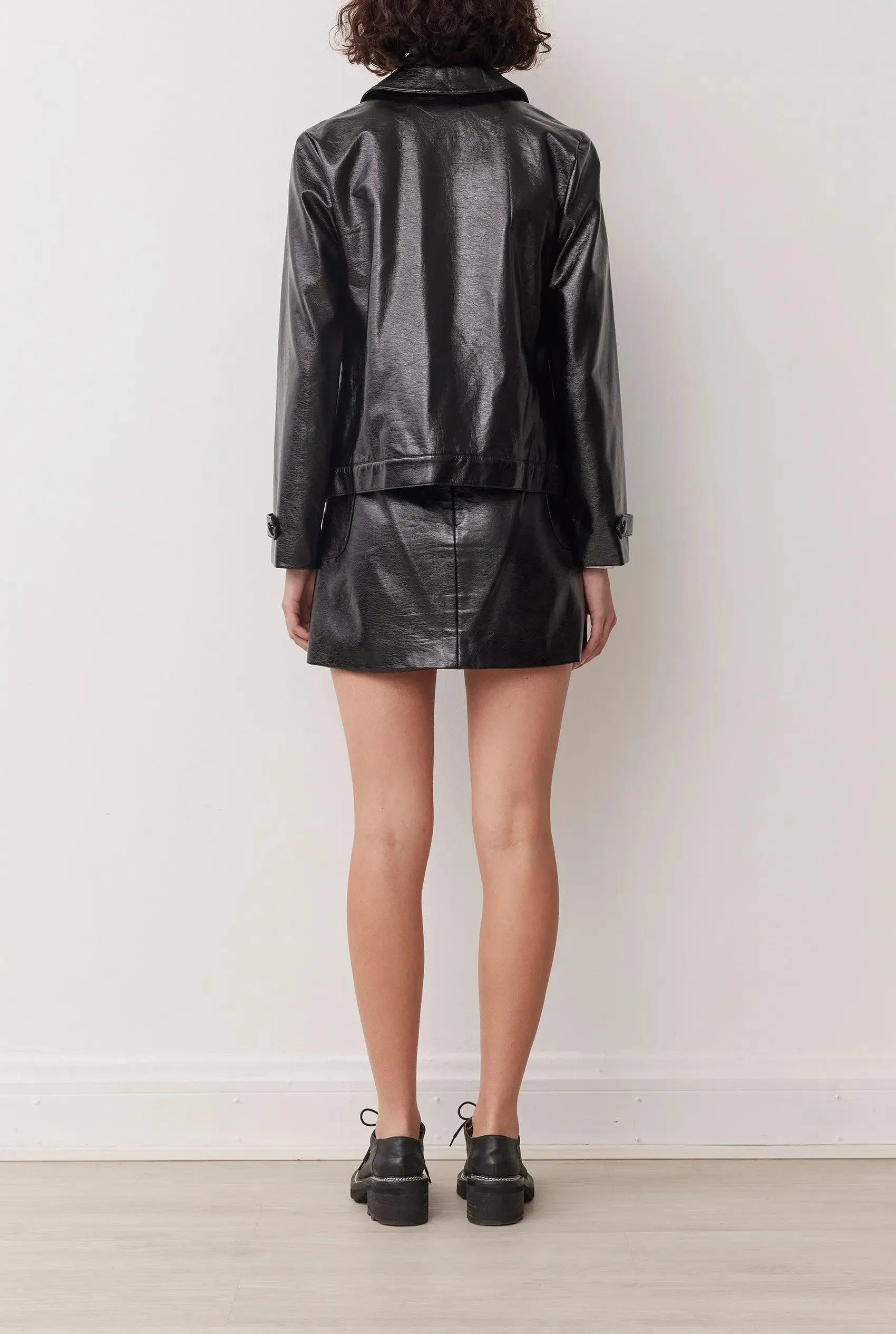 LANEWAY PU JACKET IN NOIR