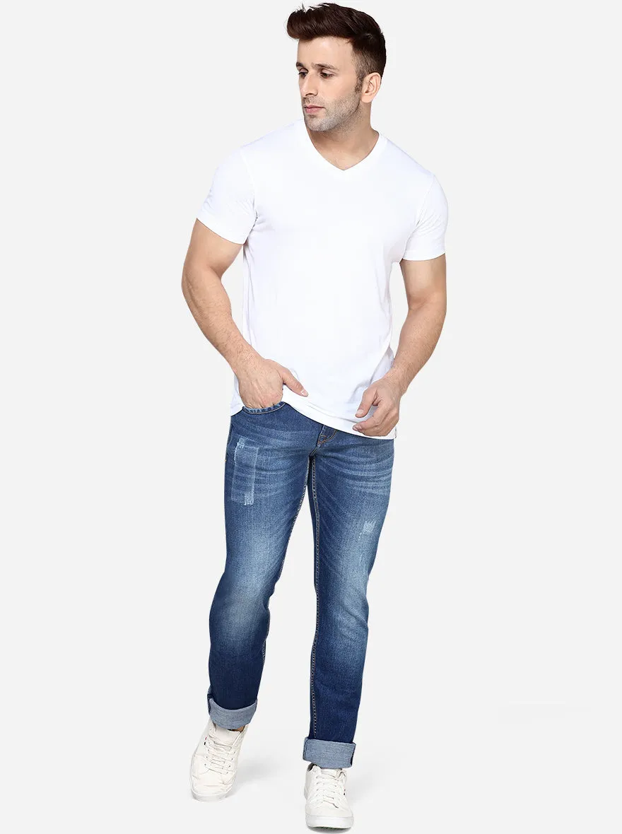 Light Blue Washed Slim Fit Jeans | JadeBlue