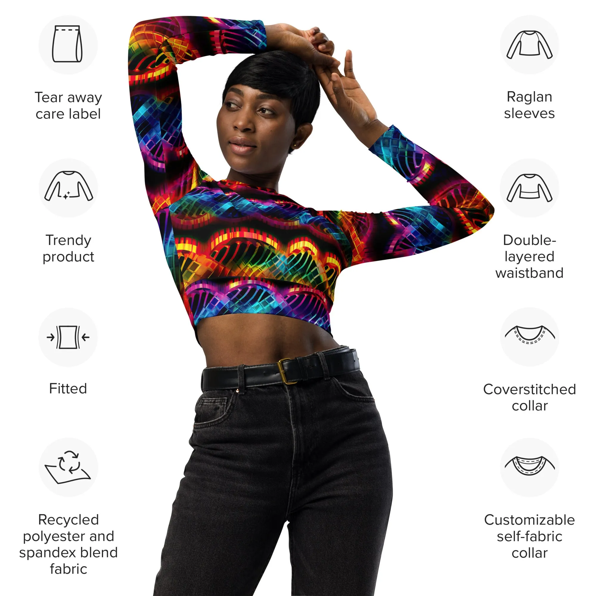 Long-Sleeve Crop Top Forever DNA