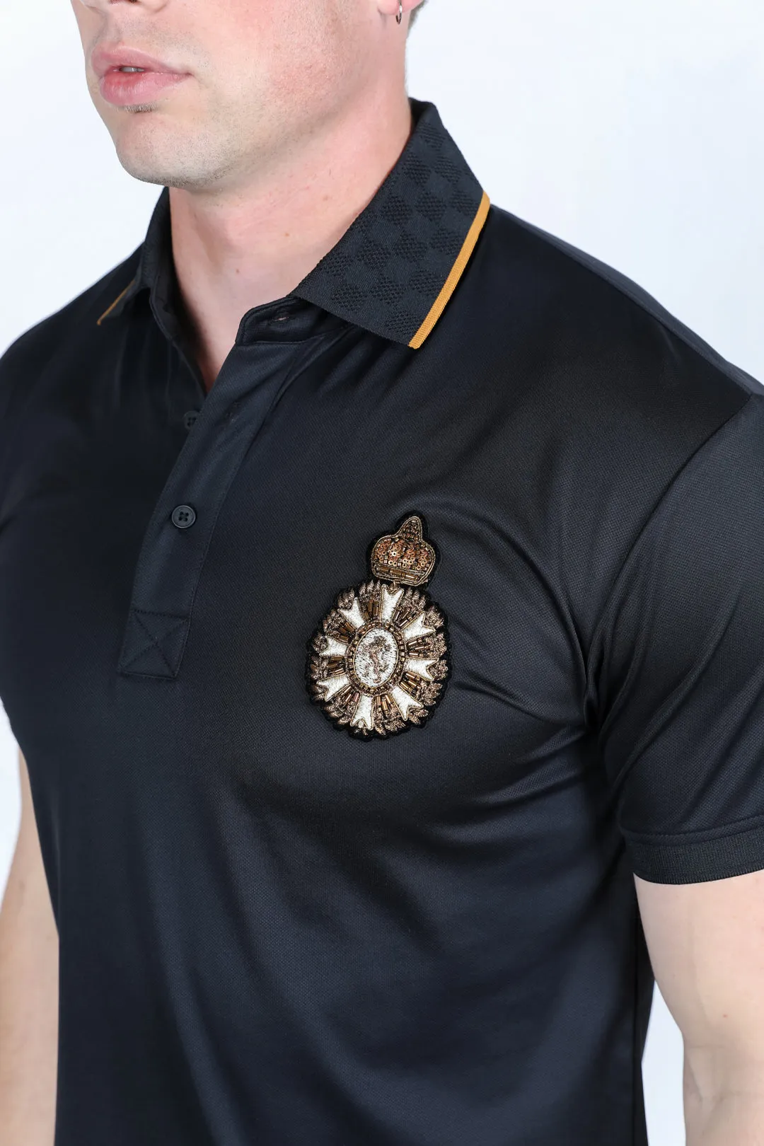 Mens Modern Fit Stretch Fashion Polo