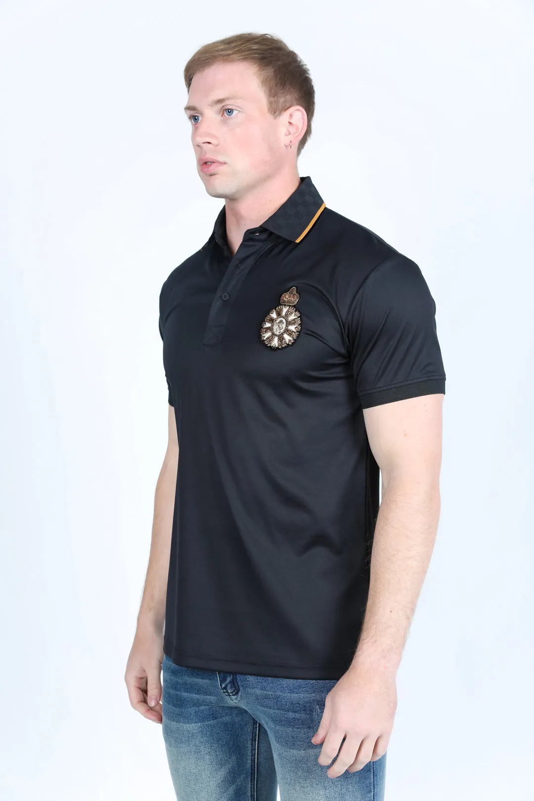 Mens Modern Fit Stretch Fashion Polo