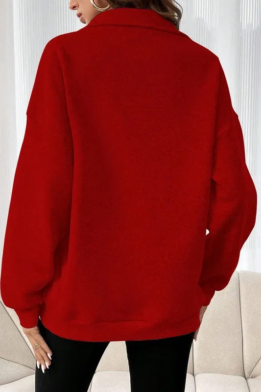 No Need To Be Cold Sweatshirt Red