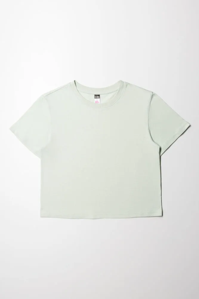 Plain Slub Regular Tshirt Sage