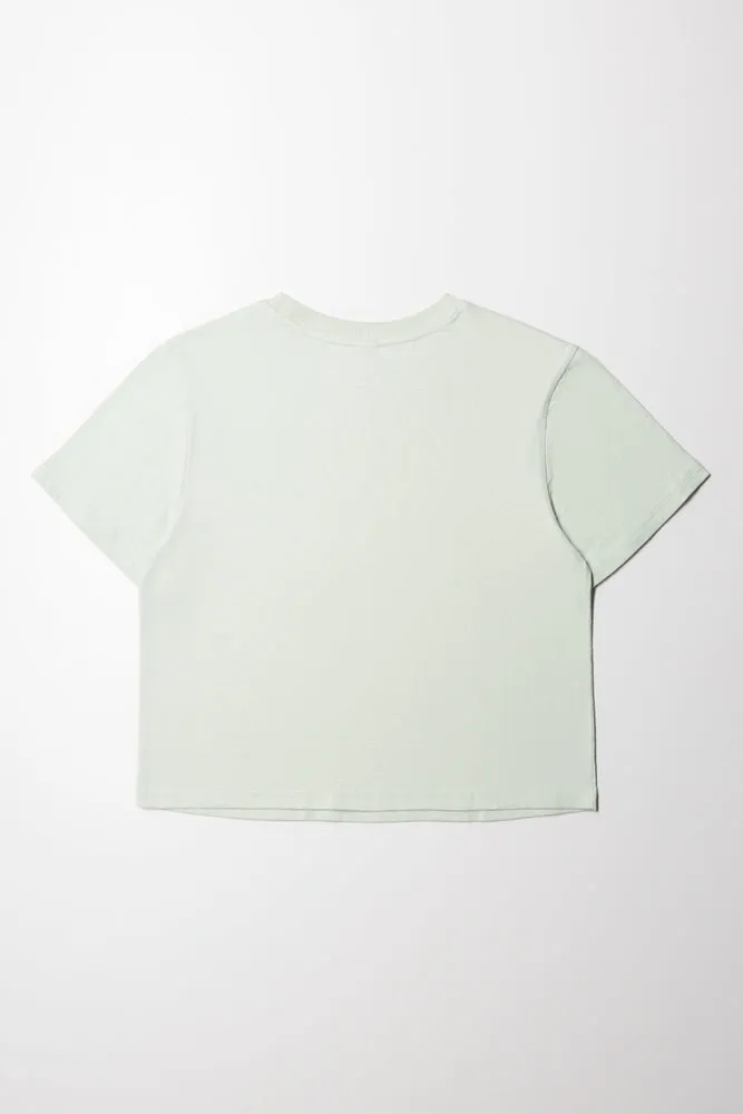 Plain Slub Regular Tshirt Sage