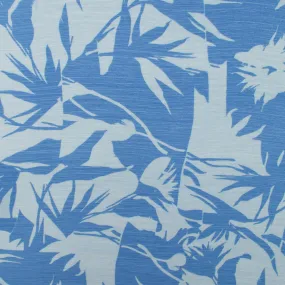 Printed Chiffon - YORYU - Leafs - Blue