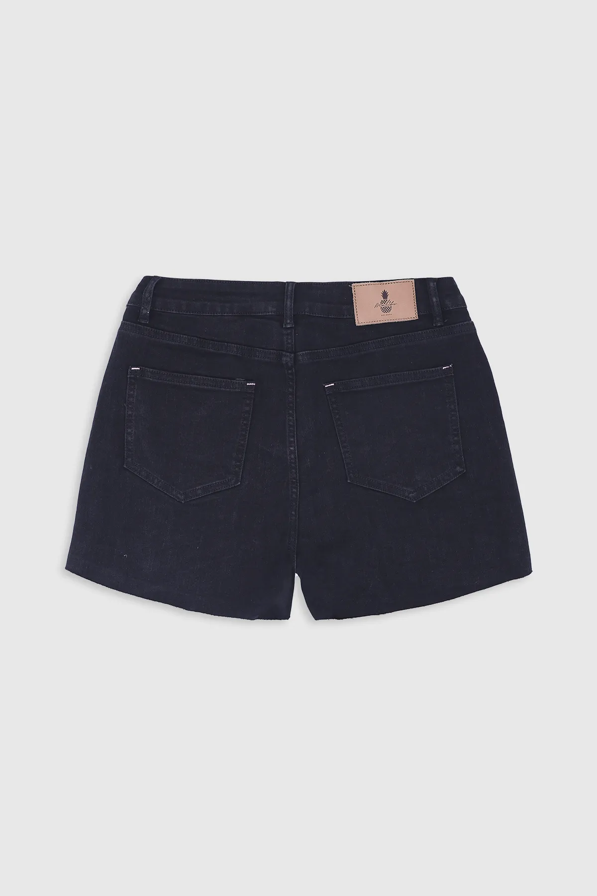 Rockstar Denim Raw Cut Short Shorts - Black