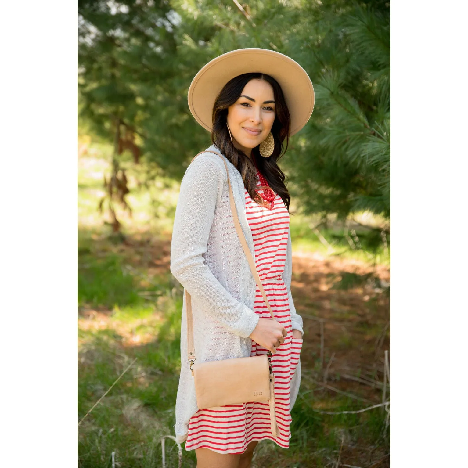 Striped Front Pocket Tee Dress