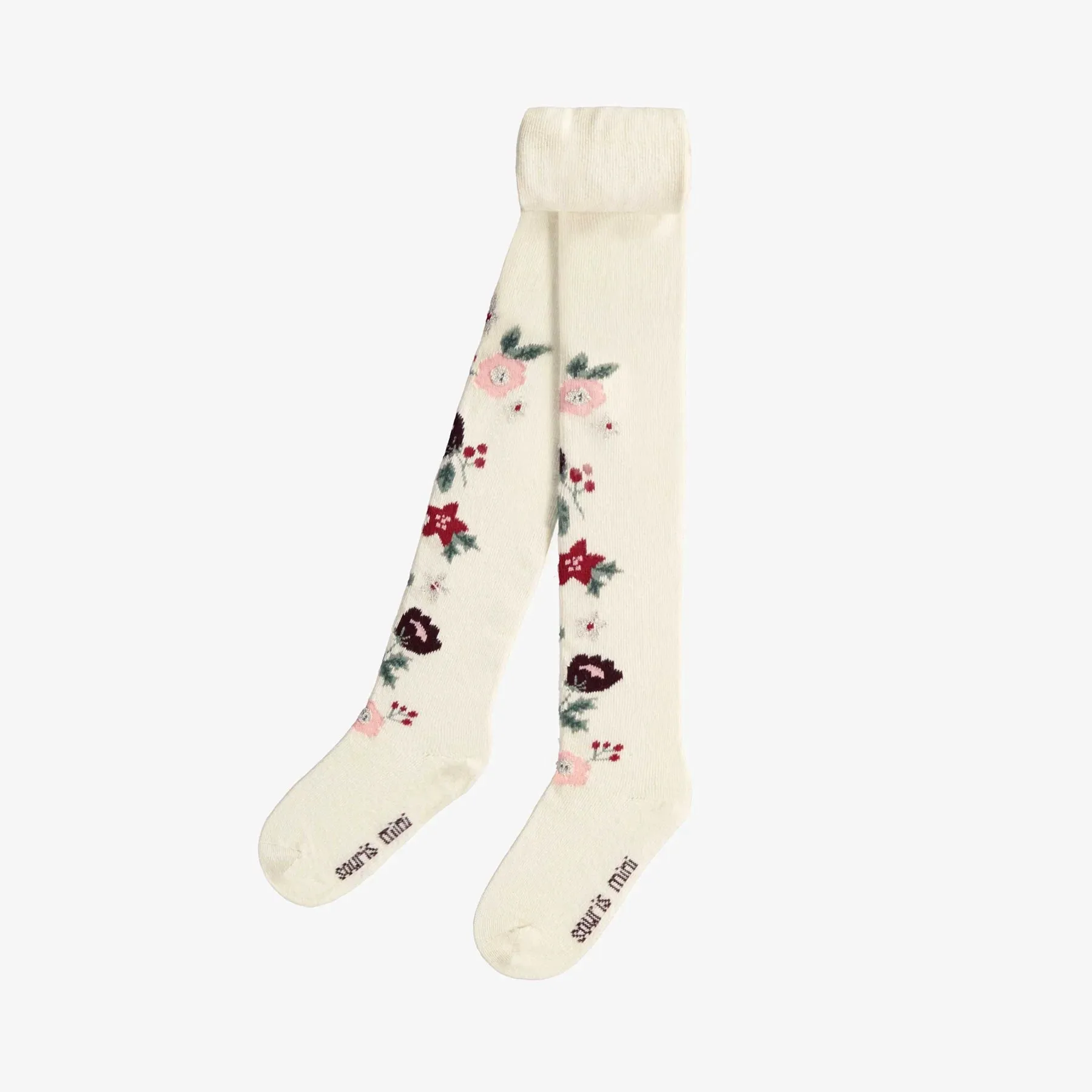 The Holiday Floral Tights - BABY