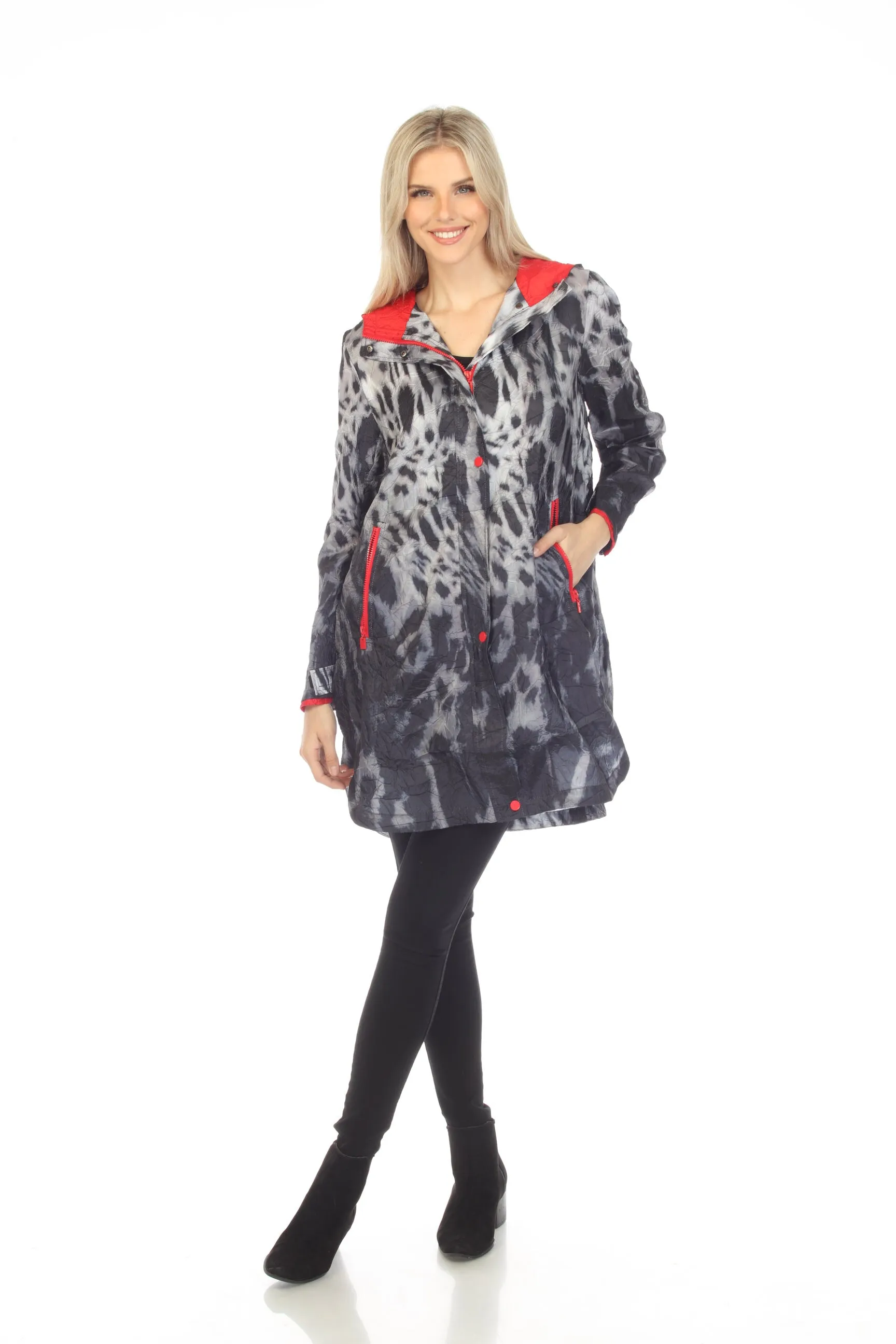 UBU Clothing Co. Crinkle Packable Rain Coat Boho Chic 21213P