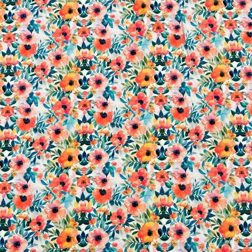 Warm Gardens Bamboo Jersey Fabric