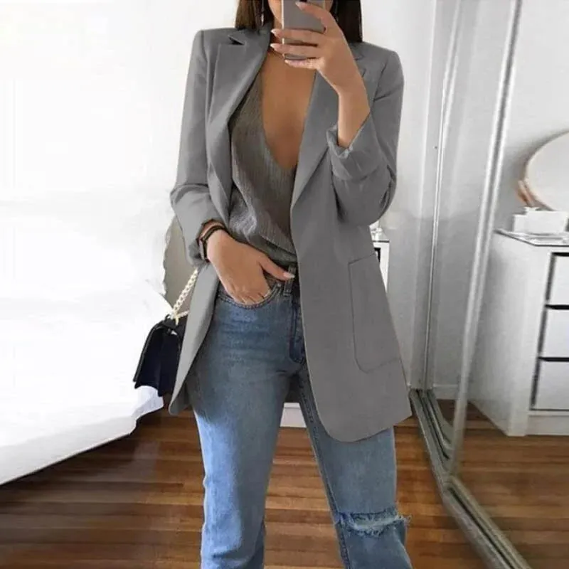 Women's Business Casual Long Sleeve Suit