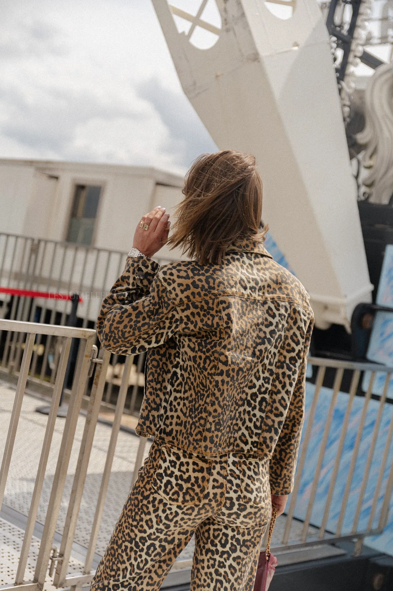 YASLeonora LS denim jacket leopard